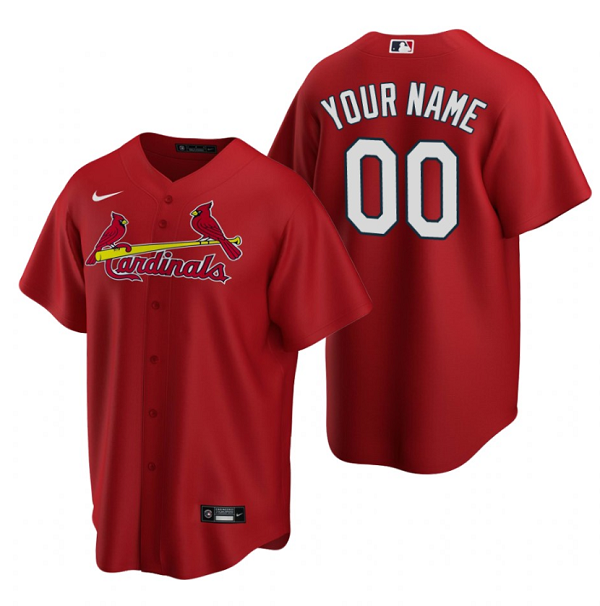 Men's St.Louis Cardinals ACTIVE PLAYER Custom Red Cool Base Stitched Jersey Men's St.Louis Cardinals ACTIVE PLAYER Custom Red Cool Base Stitched Jersey